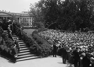 Salesmen: President Calvin Coolidge addressing delegates to