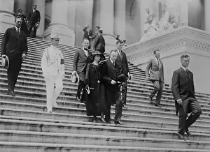 Lcgr15112: President Calvin Coolidge and the First Lady leave