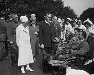 Amputees: President Calvin Coolidge and First Lady visiting