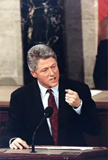The Everett Collection: President Bill Clinton addresses a joint session