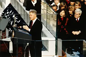 Gingrich: President Bill Clinton delivering his second inaugural