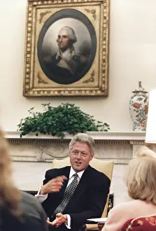 The Everett Collection: President Bill Clinton holds an election year