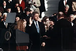 Oaths: President Bill Clinton takes the oath of ?