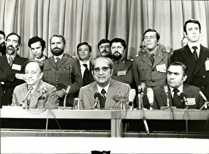 Gomes: President Costa Gomes speaking to press, Lisbon, Portugal