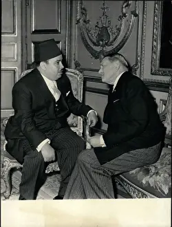 Coty: President Coty and Mustapha Ben Halim of Libya
