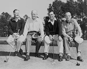 Lcgr1412: President Dwight Eisenhower with Golf Champions