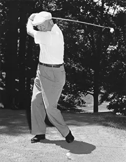 Twining: President Dwight Eisenhower playing golf at Quantico