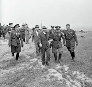 Benes : President Edvard Benes during air raid drill. 1938