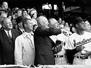 34th: President Eisenhower at baseball match, Washington
