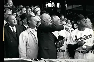 Tosses: President Eisenhower at baseball match, Washington