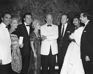 Tuxedos: President Eisenhower with celebrities at the White