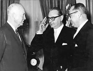 Decisions: President Eisenhower with German visitors