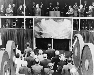 Run Down: President Eisenhower at ground breaking ceremonies