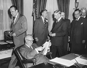 Knowland: President Eisenhower reads the Highway Act of 1954