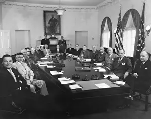 Ezra: President Eisenhower's Cabinet, May 8, 1953. Seated