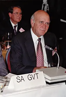 Codesa: President F W Klerk at the opening of CODESA