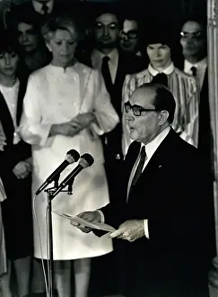 Danielle: President Francois Mitterrand giving a speech