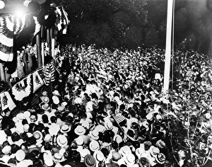 Aides: President Franklin Roosevelt delivers his ?