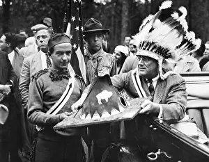 Csu 2012 9: President Franklin Roosevelt in a war bonnet. ?