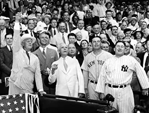 Tossed: President Franklin tossed out the ball
