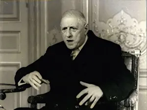 Droit: President de Gaulle during interview with Michel Droit