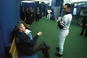 Jeter: President George W. Bush Derek Jeter before the
