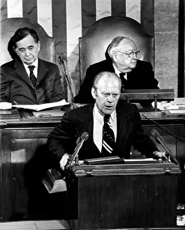 38th: President Gerald Ford at joint session of Congress