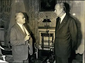 Estaing: President Giscard d'Estaing and Andre Bergeron
