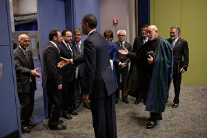 Bilateral: President Hamid Karzai of Afghanistan presents ?