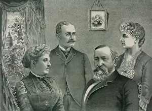 C1889: President Harrison and family