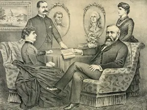 C1889: President Harrison and family