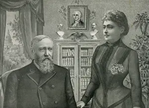 C1889: President Harrison and wife