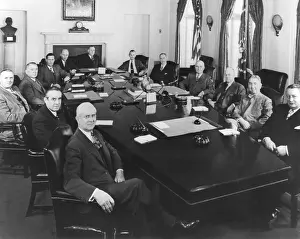 Alben: President Harry Truman with his Cabinet and other