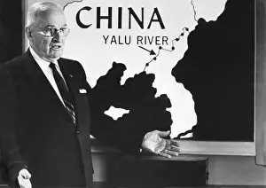 Resisted: Former President Harry Truman speaks before a
