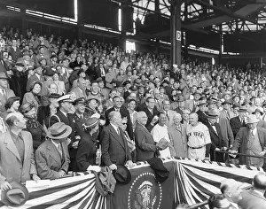 Alben: President Harry Truman about to throw the first