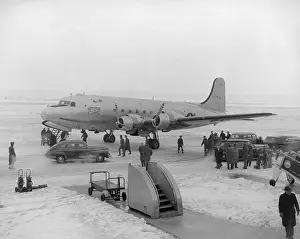 Limousines: President Harry Truman's airplane before taking