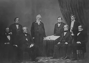 Lcgr1908: President James Buchanan, 1857-61, surrounded