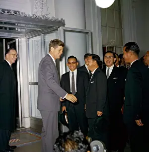 Clement: President John F. Kennedy greets General Park