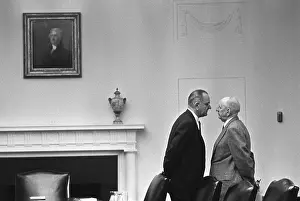 Postures: President Johnson invading the space of ?