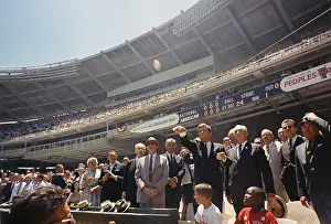 Flanking: President Kennedy throws out first ball ?