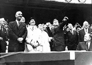 Senators: President Kennedy throws first ball at baseball match