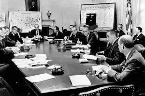 Udall: President Lyndon Johnson meets with his ?