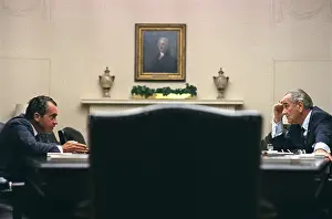 Undermined: President Lyndon Johnson meets with Richard ?