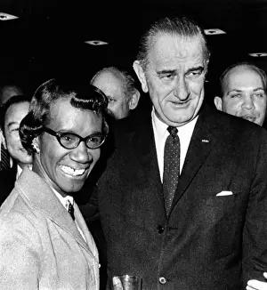 Congresswomen: President Lyndon Johnson with newly elected ?