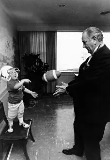 Toss: Former President Lyndon Johnson plays with ?