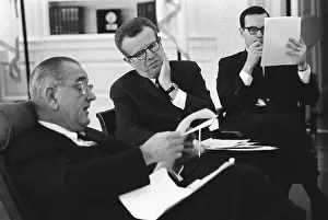 Strategist: President Lyndon Johnson with political ?