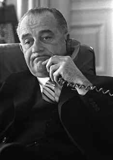 Bslo: President Lyndon Johnson on the telephone ?