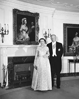 Buren: President and Mamie Eisenhower before a dinner