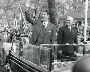 Aleman: President Miguel Aleman of Mexico (left) with