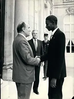 Abdou: President Mitterrand and Abdou Diouf of Senegal